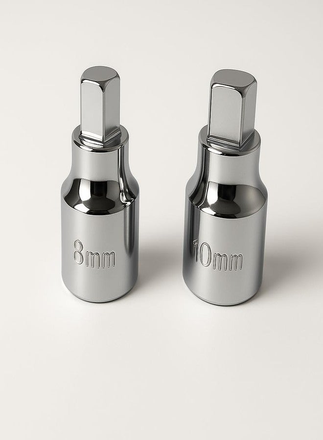Byte Forge Oil Drain Socket 8 MM And 10 MM, 1/2 Drive Sockets, Heavy Duty Use, Workshop, Garages Crv Steel, Rust Free Hardened And Tempered, Anti-Slip & Anti-Corrosion Properties - Image 1